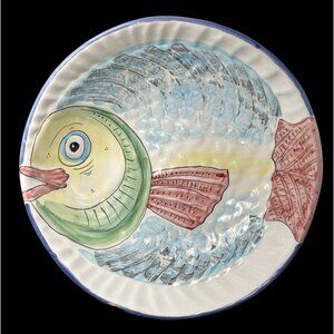 ITALIAN PESCARE CERAMICHE DESUIR HAND PAINTED ITALIAN Pasta Bowl 11.5” FISH